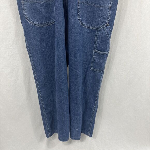 Guess Vintage 90s Y2K Medium Blue Wash Overalls USA Cotton Size XL Style 11737 - Picture 13 of 16